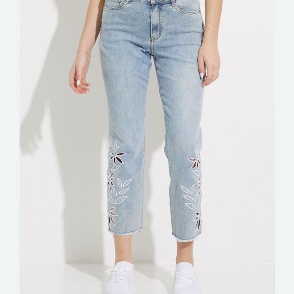 SOFT SURROUNDINGS Floral Cropped Jeans 14